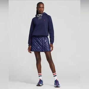 NWT Ralph Lauren RLX Navy Blue Quilted Wrap Sporty Skirt Sz S